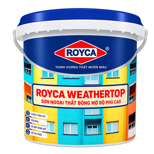 SƠN ROYCA WEATHERTOP - SƠN NGOẠI THẤT BÓNG MỜ ĐỘ PHỦ CAO